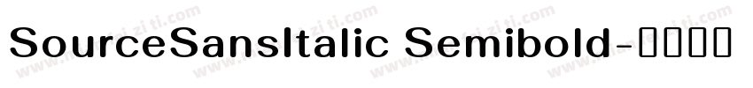 SourceSansItalic Semibold字体转换
